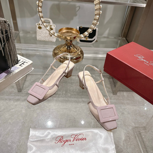 Viv 25 Slingback Pink Mesh Italian Leather 300778