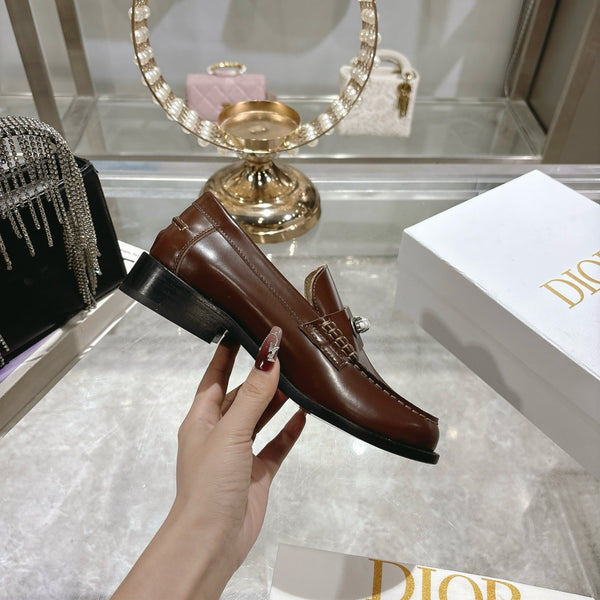 CD 25 Loafers Yellow Brown Patent Leather 306930