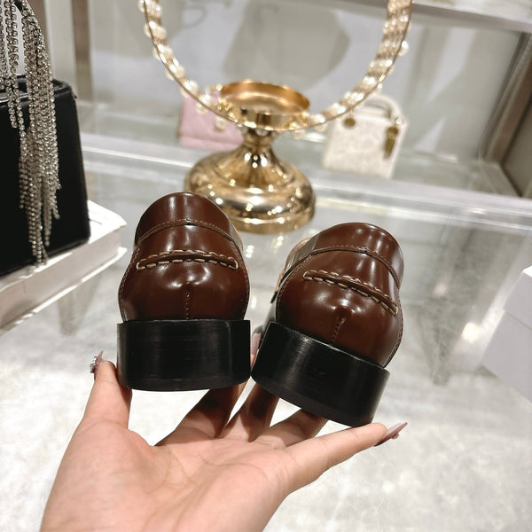 CD 25 Loafers Yellow Brown Patent Leather 306930