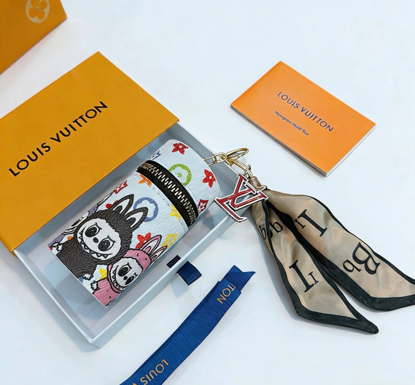 LV Labubu Lipstick Bag Keychain Charm