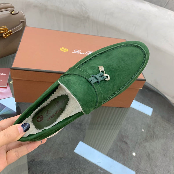 LP 26SS Summer Charm Walk Loafer Green Suede Wool 606482