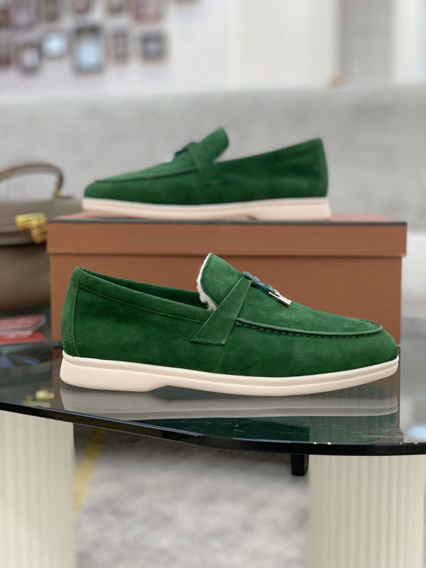 LP 26SS Summer Charm Walk Loafer Green Suede Wool 606482