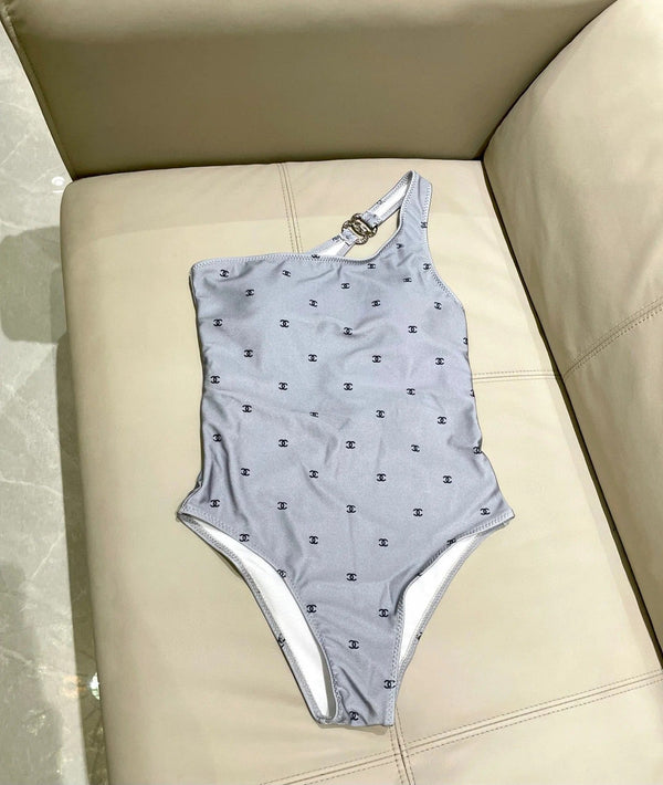 CC BIKINI SWIMSUIT SET IN GREY AND BLACK 593032
