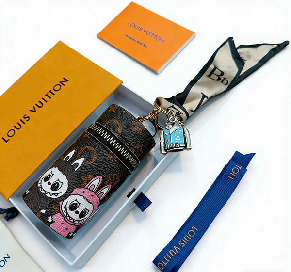 LV Labubu Lipstick Bag Keychain Charm