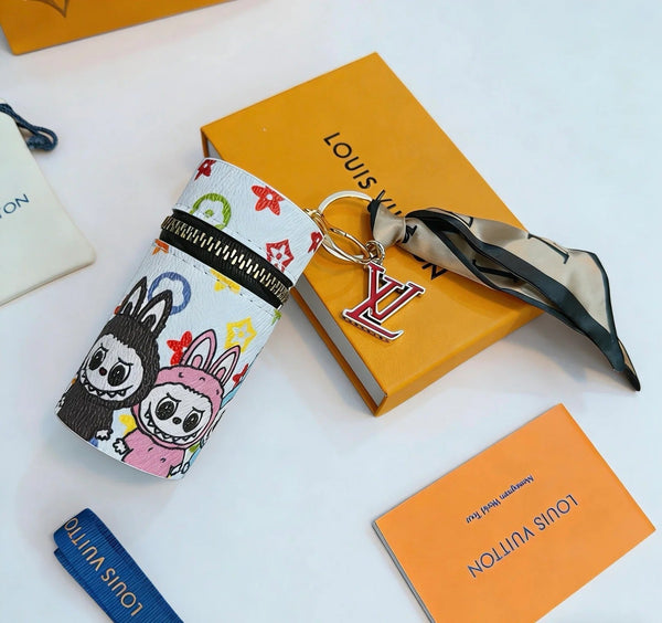 LV Labubu Lipstick Bag Keychain Charm
