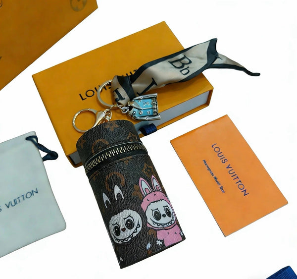LV Labubu Lipstick Bag Keychain Charm