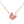 BUTTERFLY RED DIAMOND PINK GOLD NECKLACE