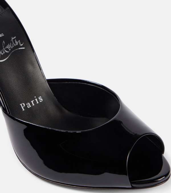 CL Me Dolly 100mm Mules Black Patent Calf Leather